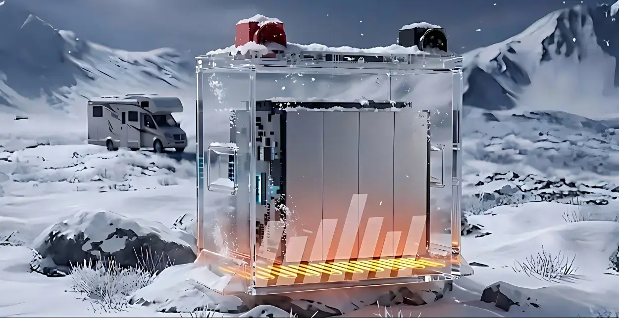 M Series heated lithium battery with built-in auto heating for reliable low-temperature charging