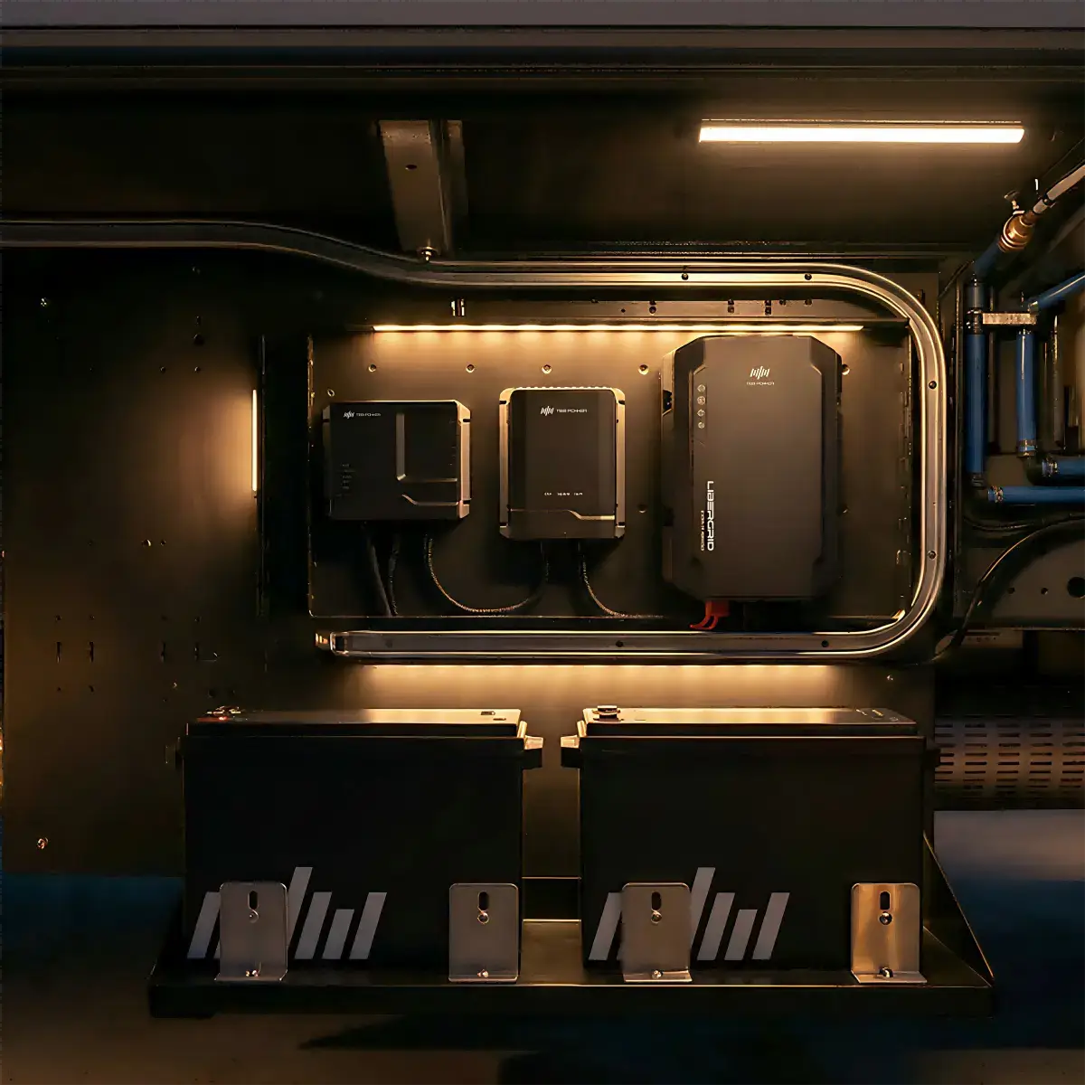 RVs equipped with LIBERGRID modular power systems for reliable off-grid adventures